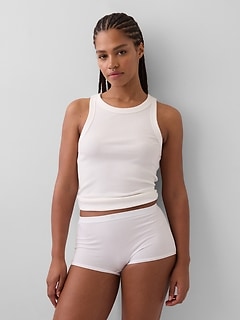 Organic Stretch Cotton High Rise Shorty