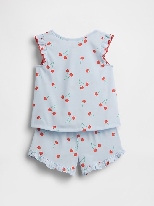 Image number 2 showing, Baby & Toddler Recycled Ruffle Fruit PJ Short Set