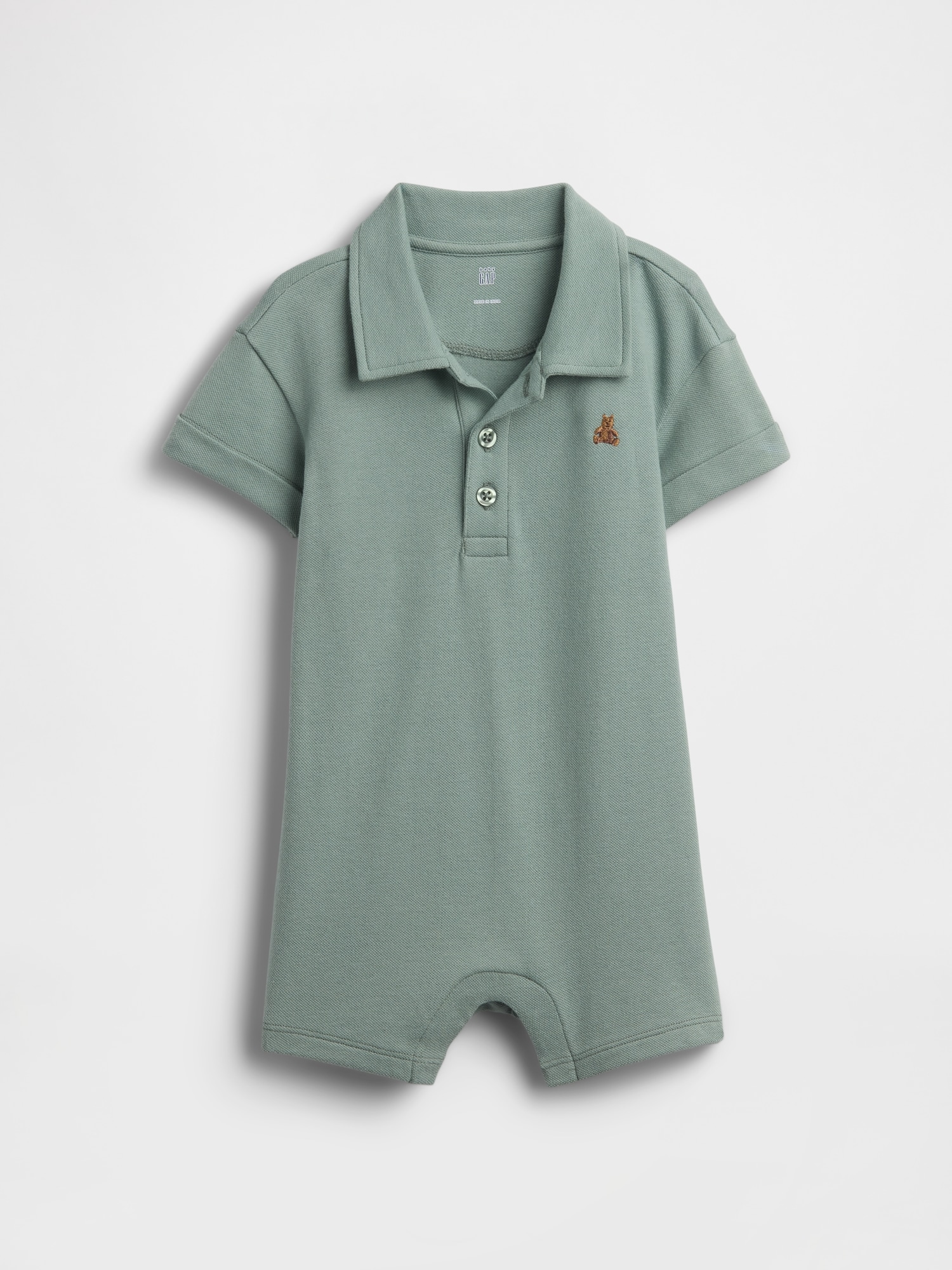 Baby Pique Polo Shorty One-Piece