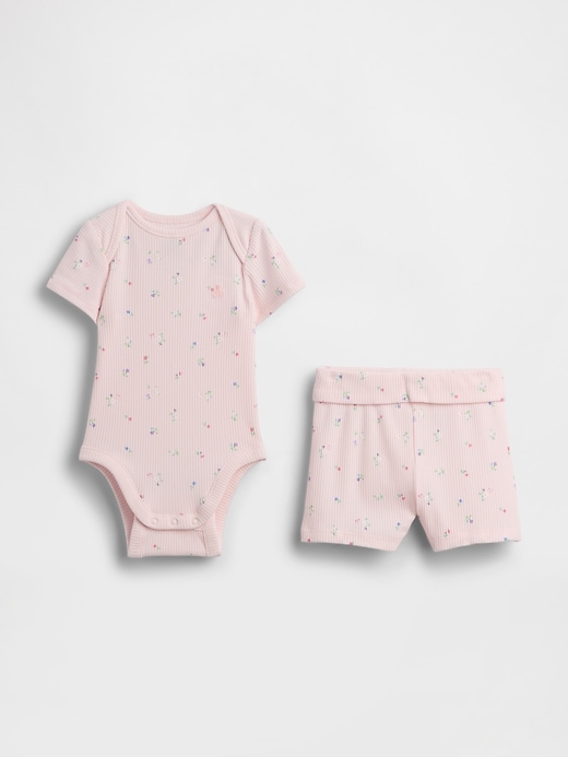 Image number 1 showing, Baby Grow-With-Me TinyRib Short Set