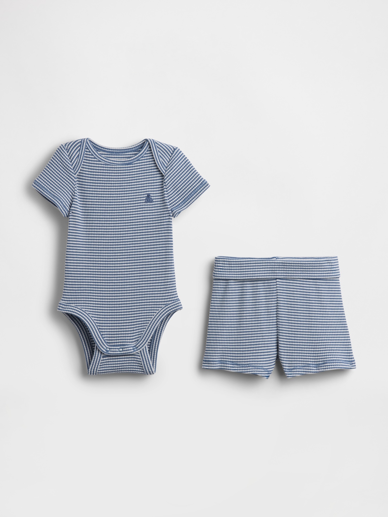 Детский комплект с шортами Gap Grow-With-Me TinyRib