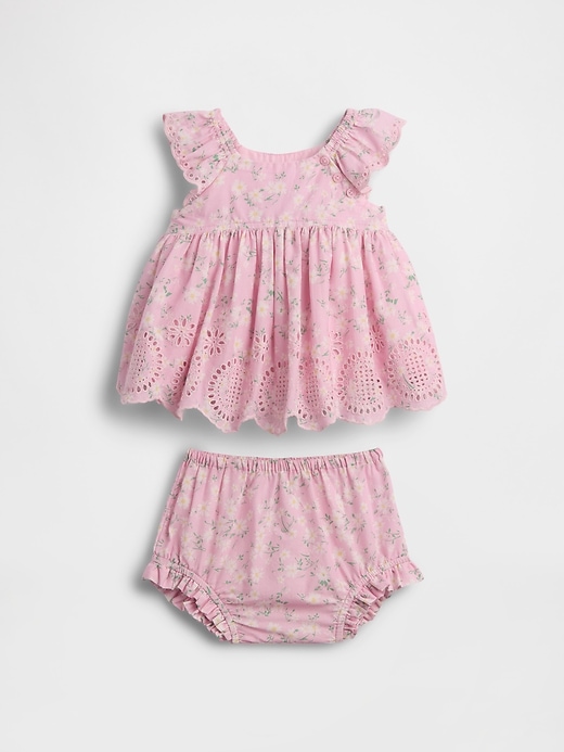 Image number 1 showing, Baby Eyelet Outfit Set