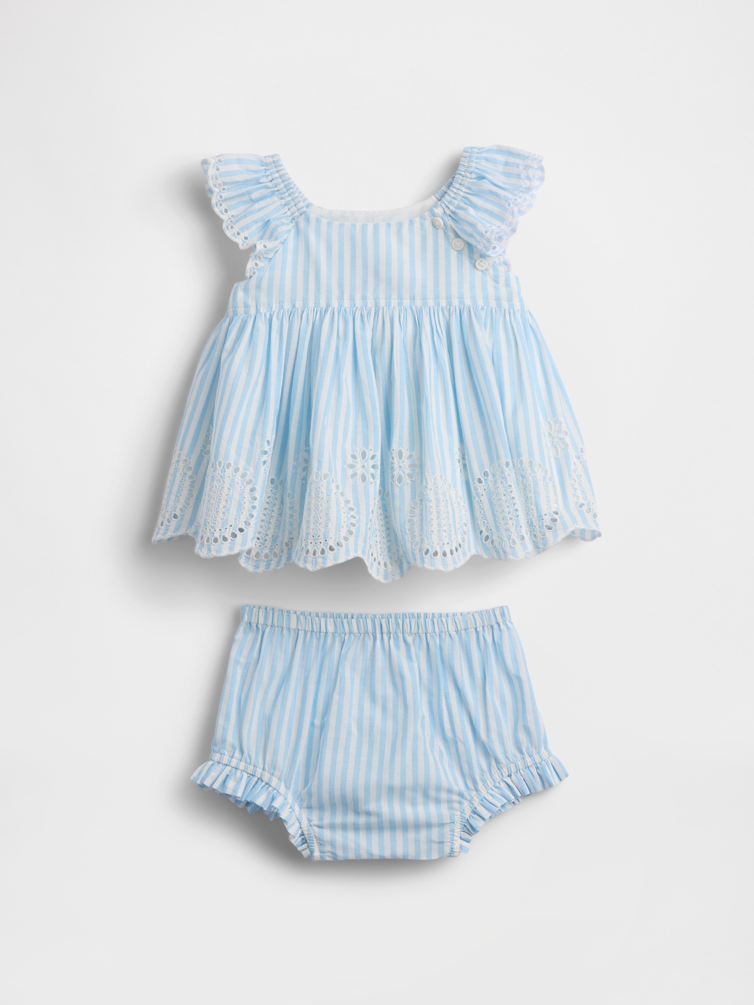 Детский комплект Gap с ажурной вышивкой