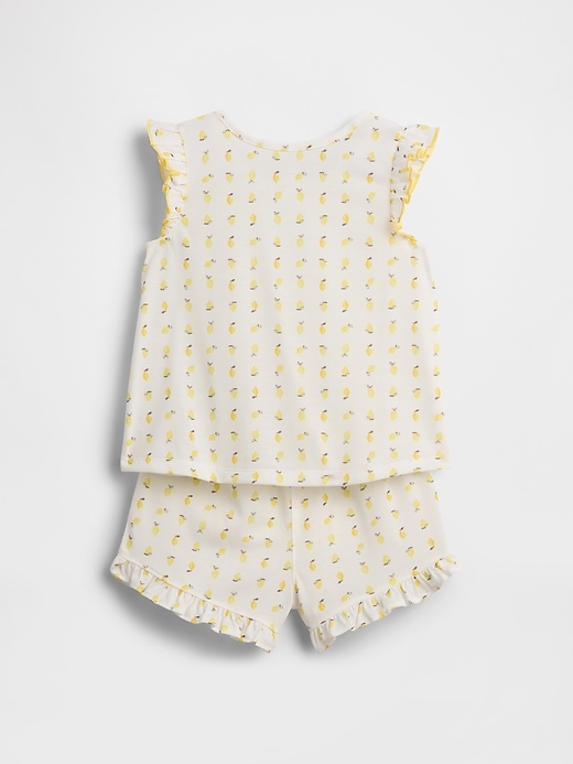 Image number 2 showing, Baby & Toddler Recycled Ruffle Fruit PJ Short Set