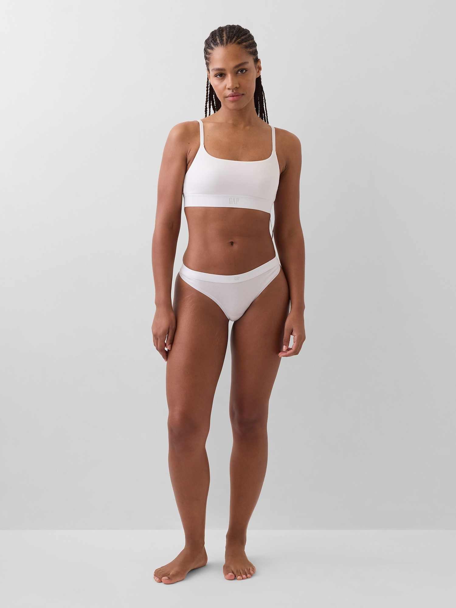 Organic Stretch Cotton Logo Bralette