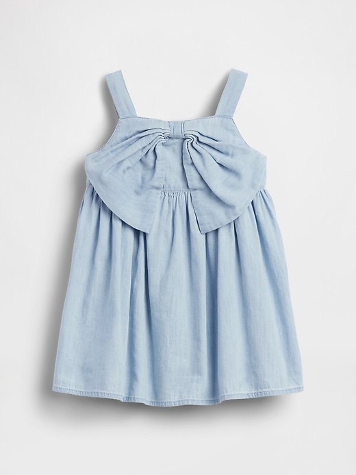 Image number 2 showing, Baby & Toddler Denim Bow Dress