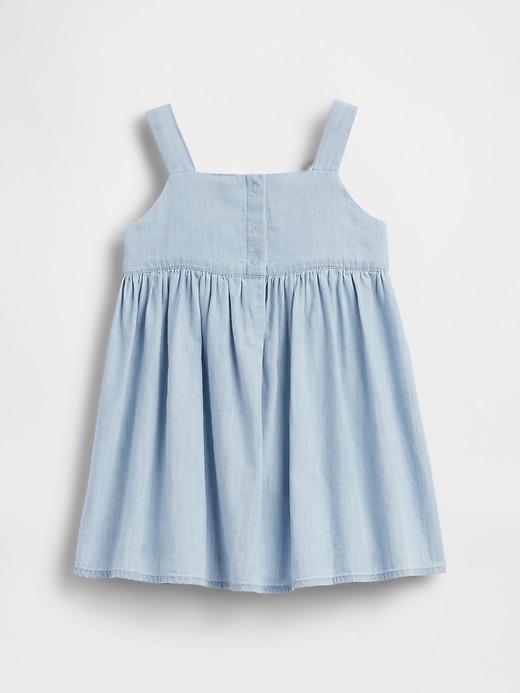 Image number 3 showing, Baby & Toddler Denim Bow Dress
