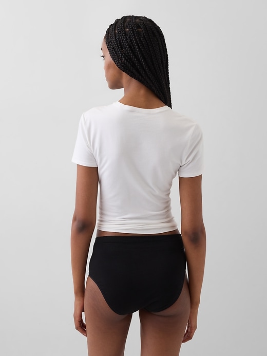 Image number 2 showing, Organic Stretch Cotton High Rise Bikini