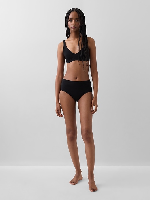 Image number 3 showing, Organic Stretch Cotton High Rise Bikini