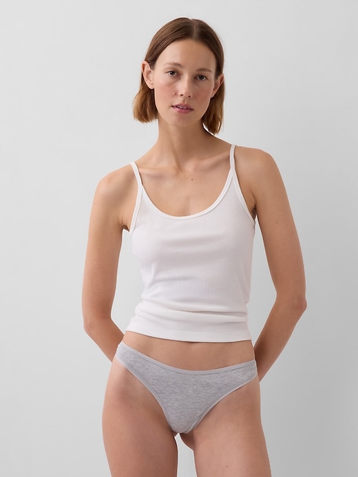 Image number 1 showing, Organic Stretch Cotton Thong