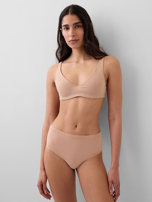 Image number 1 showing, Organic Stretch Cotton Unlined Bra