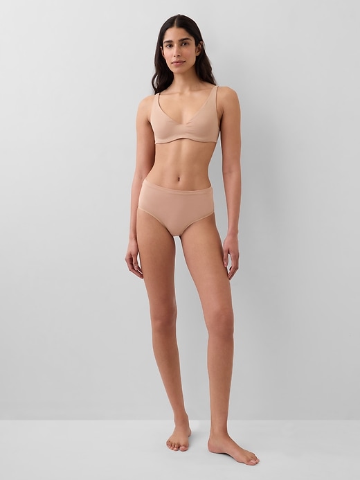 Image number 3 showing, Organic Stretch Cotton Unlined Bra
