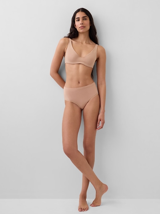 Image number 3 showing, Organic Stretch Cotton High Rise Bikini