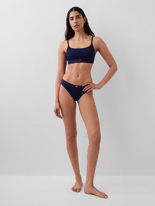 Image number 4 showing, Organic Stretch Cotton Logo Bralette