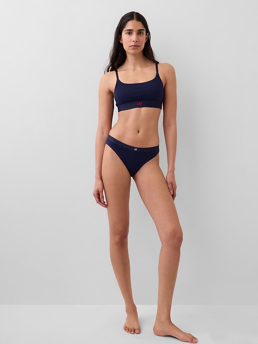 Image number 3 showing, Organic Stretch Cotton Logo Bikini