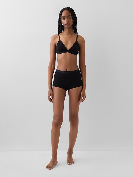 Image number 3 showing, Organic Stretch Cotton High Rise Shorty