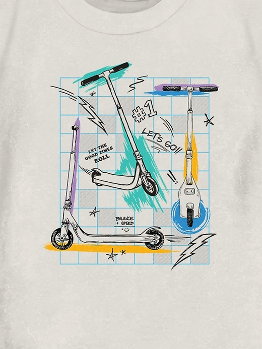 Image number 3 showing, Toddler Scooter Grid Graphic T-Shirt