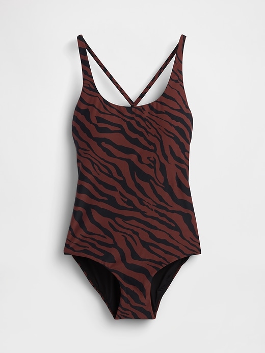 Image number 4 showing, Cross-Back One-Piece Swimsuit