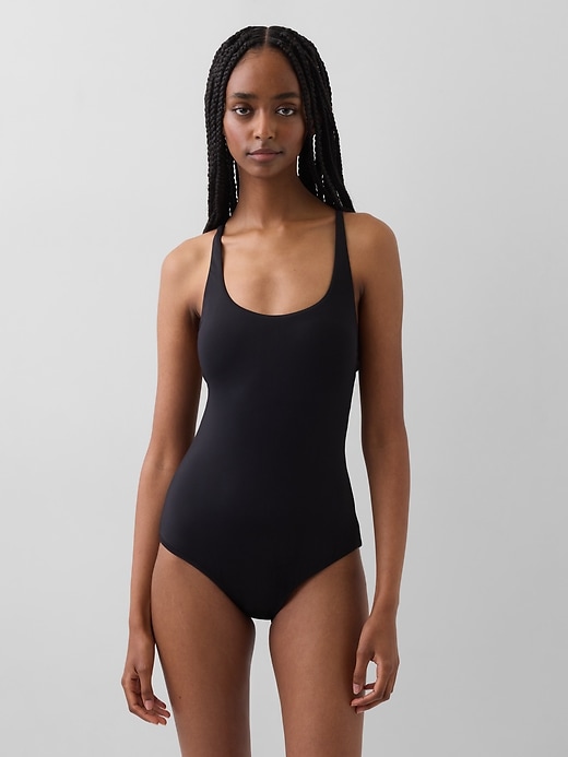 Image number 1 showing, Cross-Back One-Piece Swimsuit