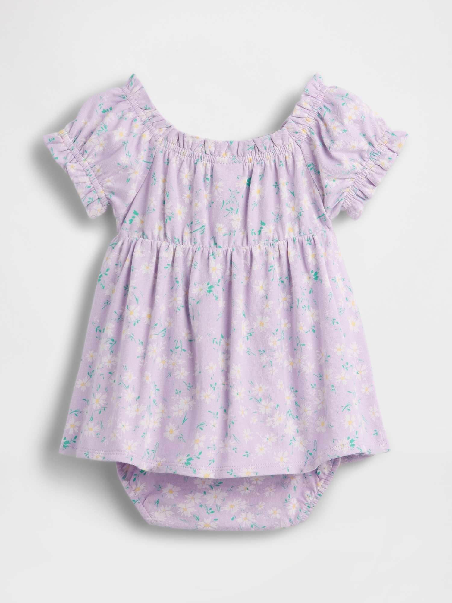 Baby Organic Cotton Floral Bodysuit Dress