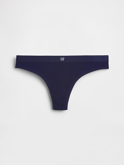 Image number 4 showing, Organic Stretch Cotton Logo Thong