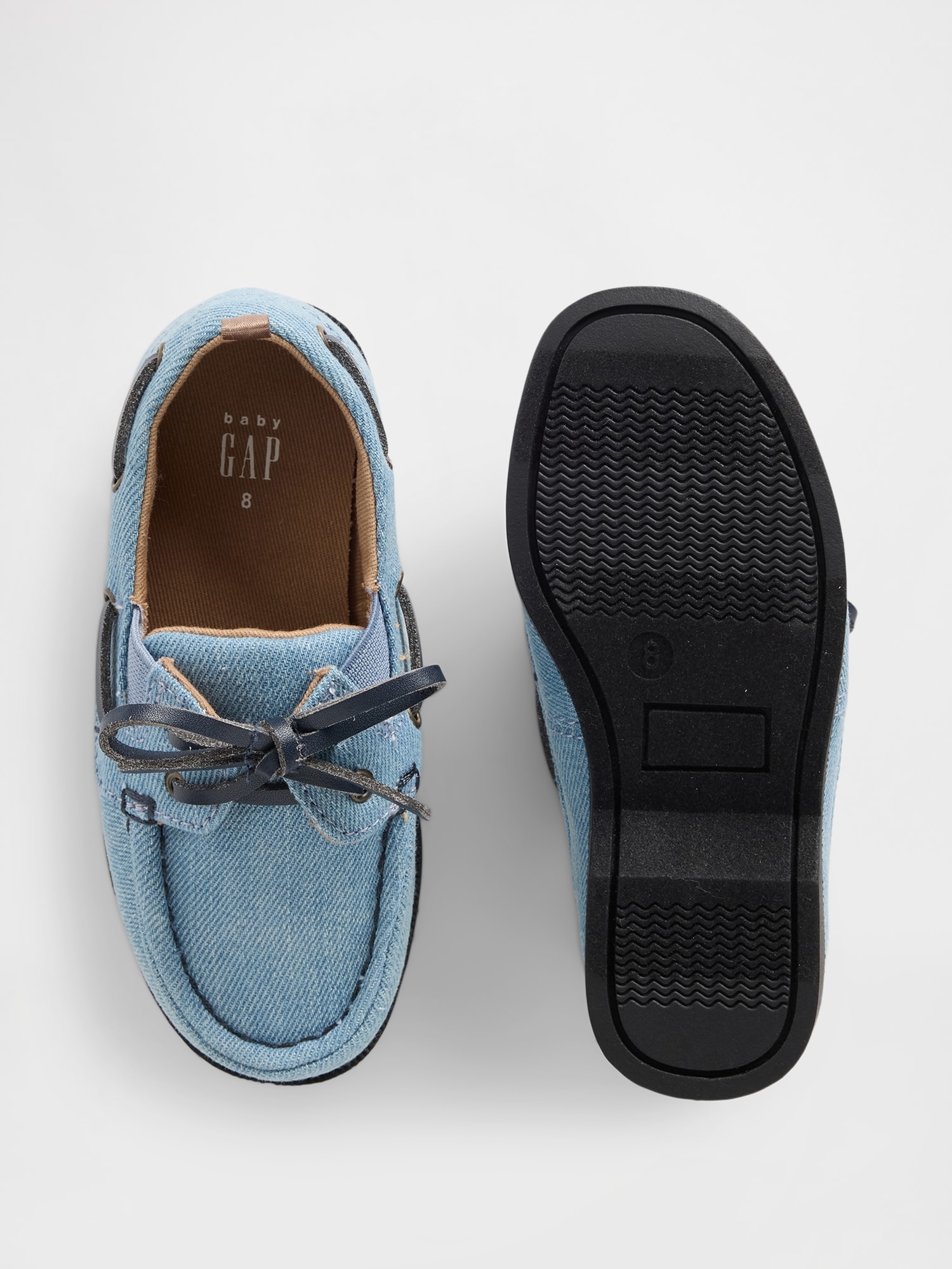 Обувь Gap Toddler Denim Boat Shoes — фото 3