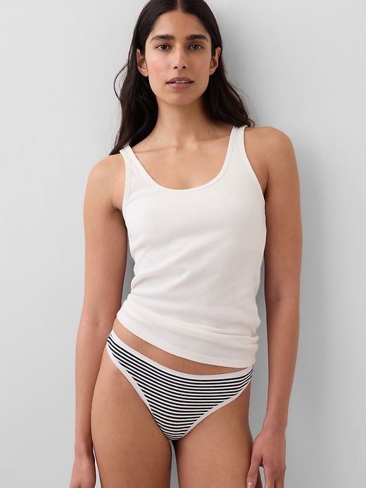 Image number 1 showing, Organic Stretch Cotton Thong