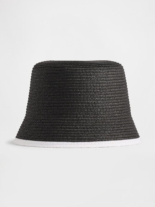 Image number 1 showing, Straw Bucket Hat