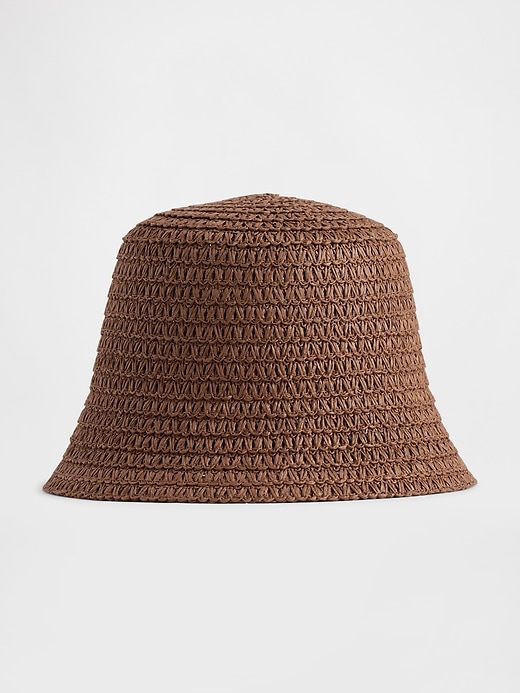 Image number 1 showing, Straw Bucket Hat