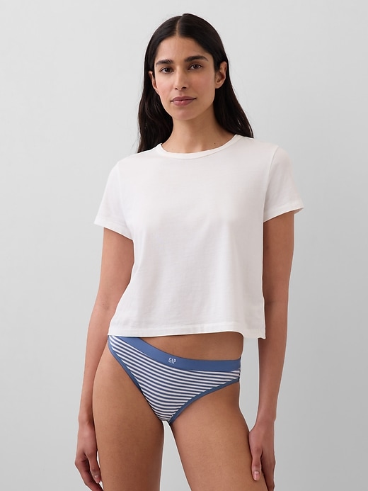 Image number 1 showing, Organic Stretch Cotton Logo Bikini