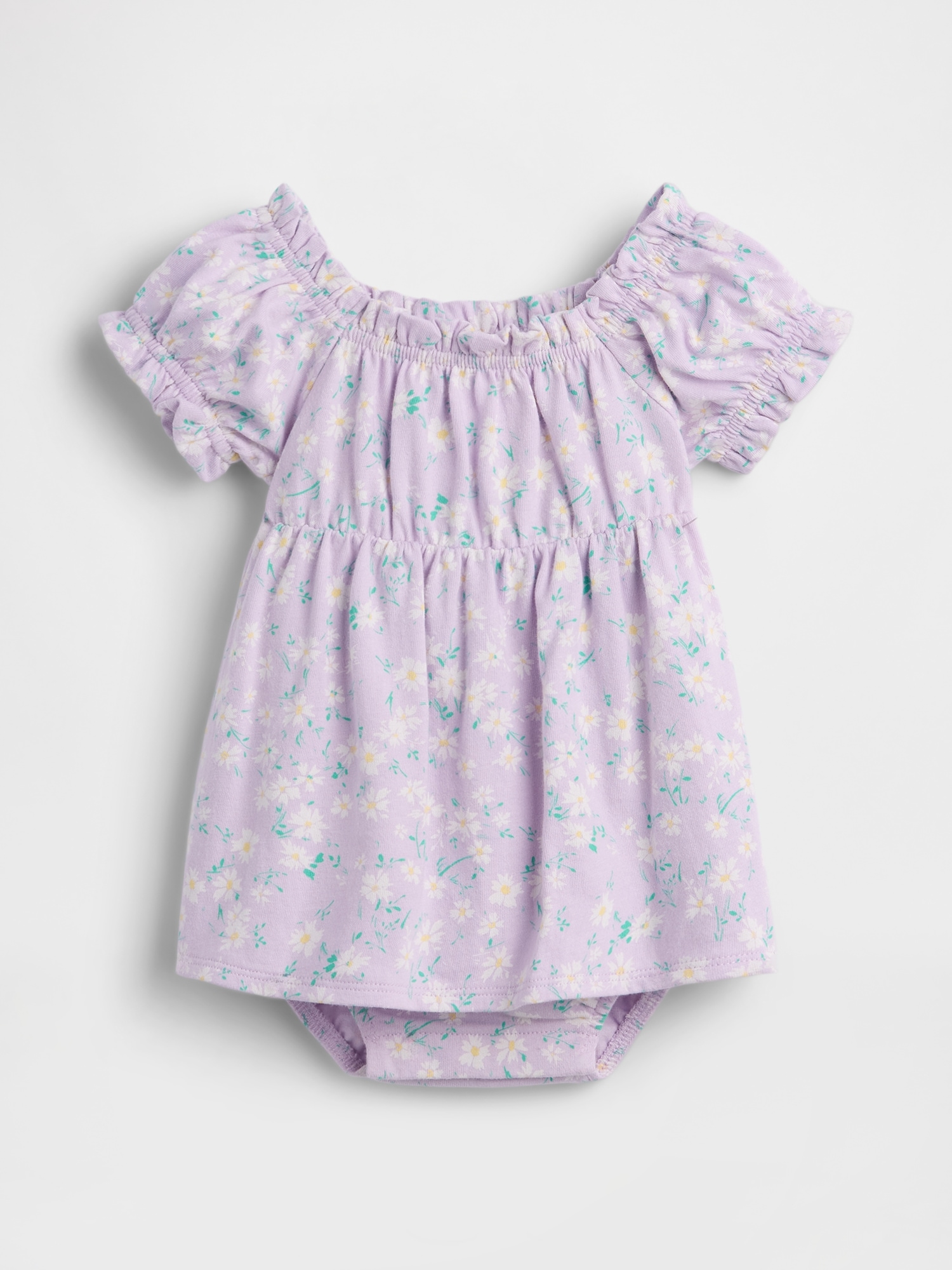Baby Organic Cotton Floral Bodysuit Dress