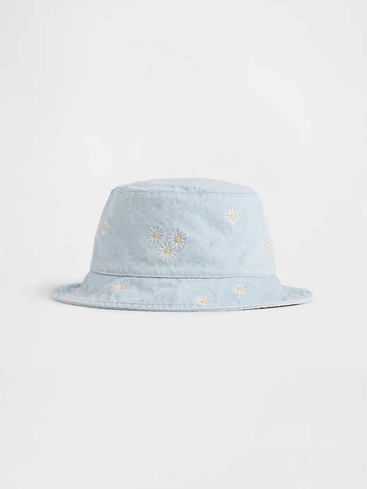 Image number 1 showing, Baby & Toddler Denim Daisy Bucket Hat