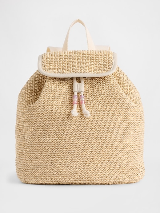 Image number 1 showing, Kids Straw Backpack