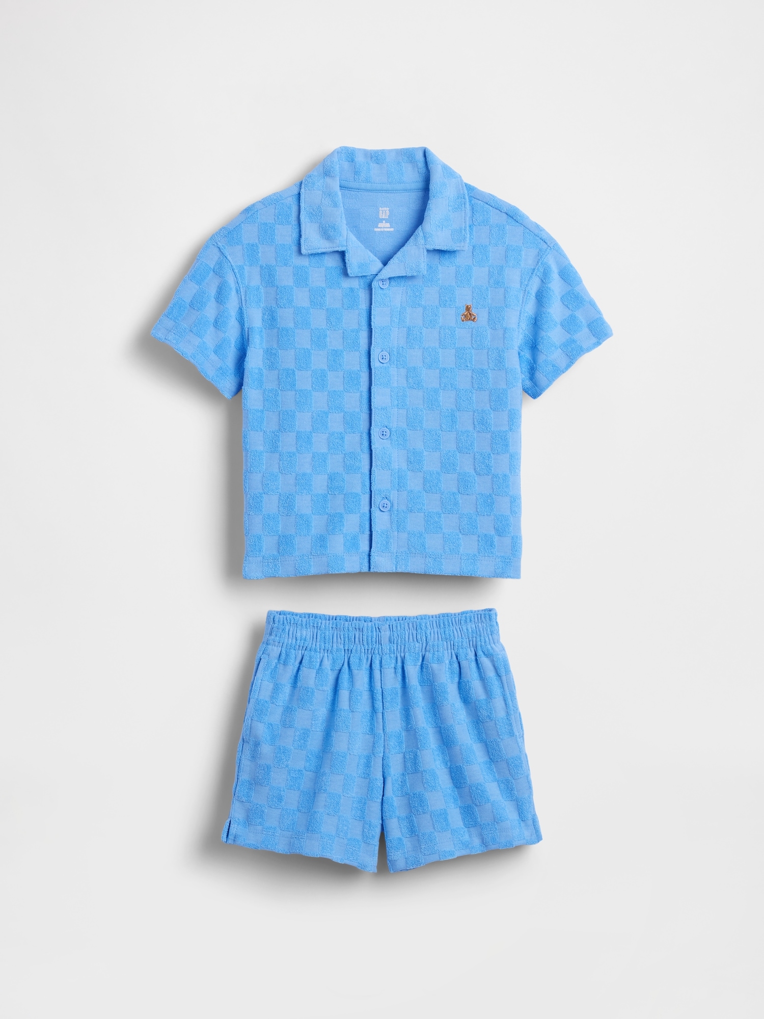 Baby & Toddler Checkered Terry Resort Outfit Set