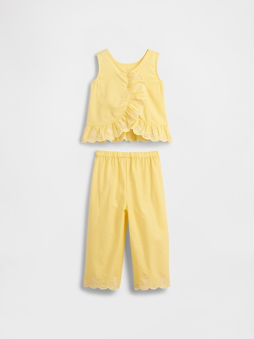 Image number 3 showing, Baby & Toddler Eyelet Ruffle Outfit Set