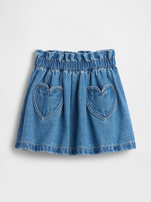 Image number 2 showing, Baby & Toddler Heart Pocket Denim Skirt