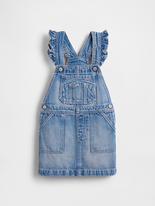 Image number 2 showing, Baby & Toddler Denim Ruffle Skirtall