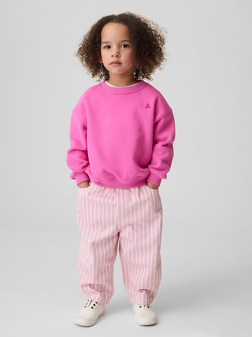 Image number 1 showing, Baby & Toddler Pull-On Stripe Barrel Jeans