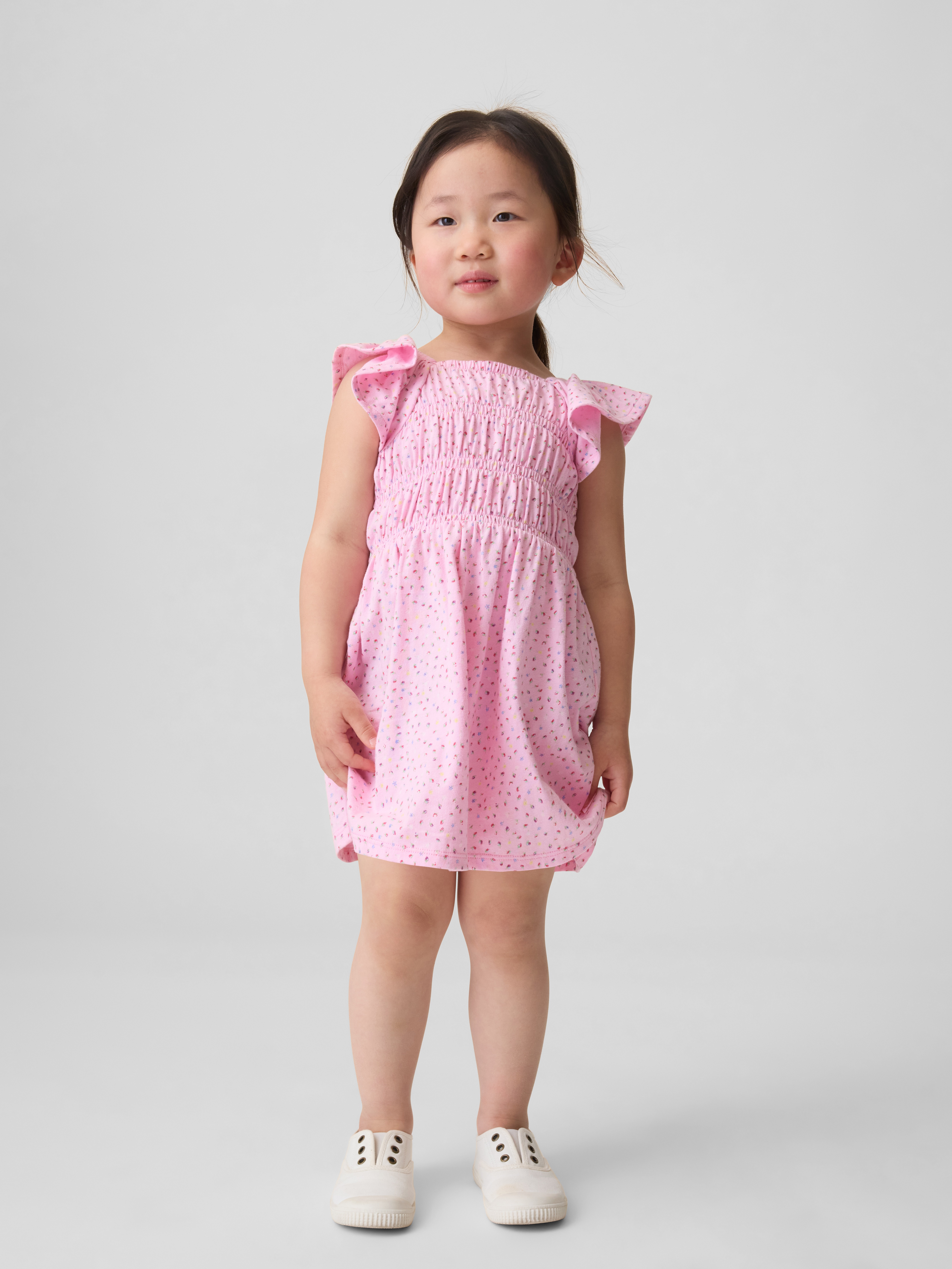 Baby & Toddler Smocked Flutter-Sleeve Dress