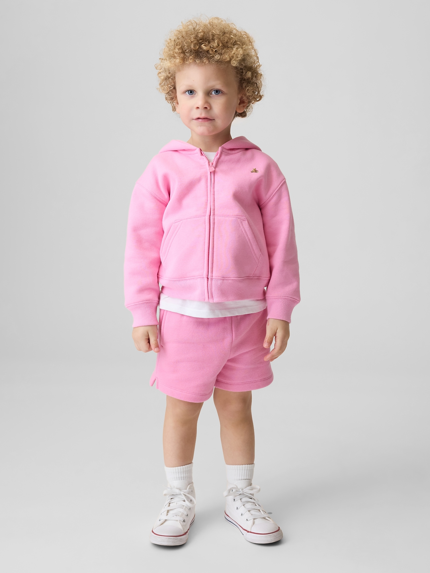 Gap Kids' Baby & Toddler Vintagesoft Zip Hoodie In Pink