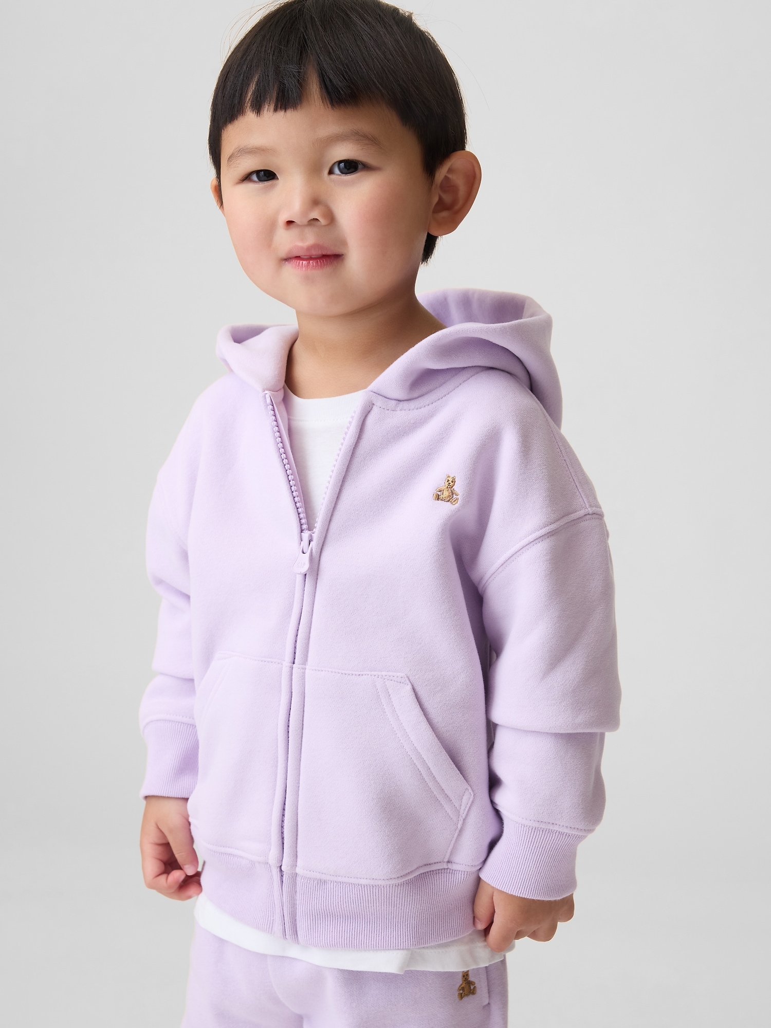 Gap Kids' Baby & Toddler Vintagesoft Zip Hoodie In Purple