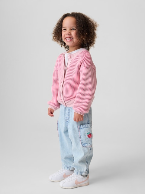 Baby & Toddler Strawberry Pull-On Barrel Cargo Jeans