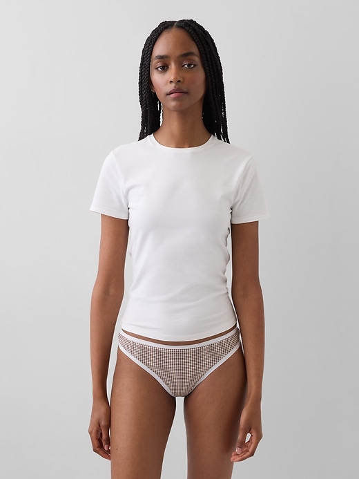 Image number 1 showing, Organic Stretch Cotton Thong