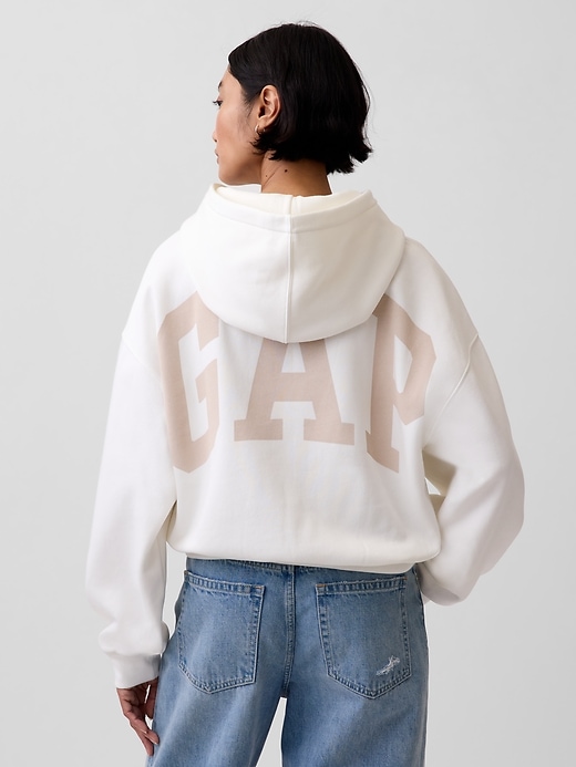 Image number 3 showing, VintageSoft Oversized Crop Logo Hoodie