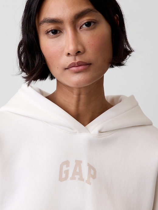 Image number 4 showing, VintageSoft Oversized Crop Logo Hoodie