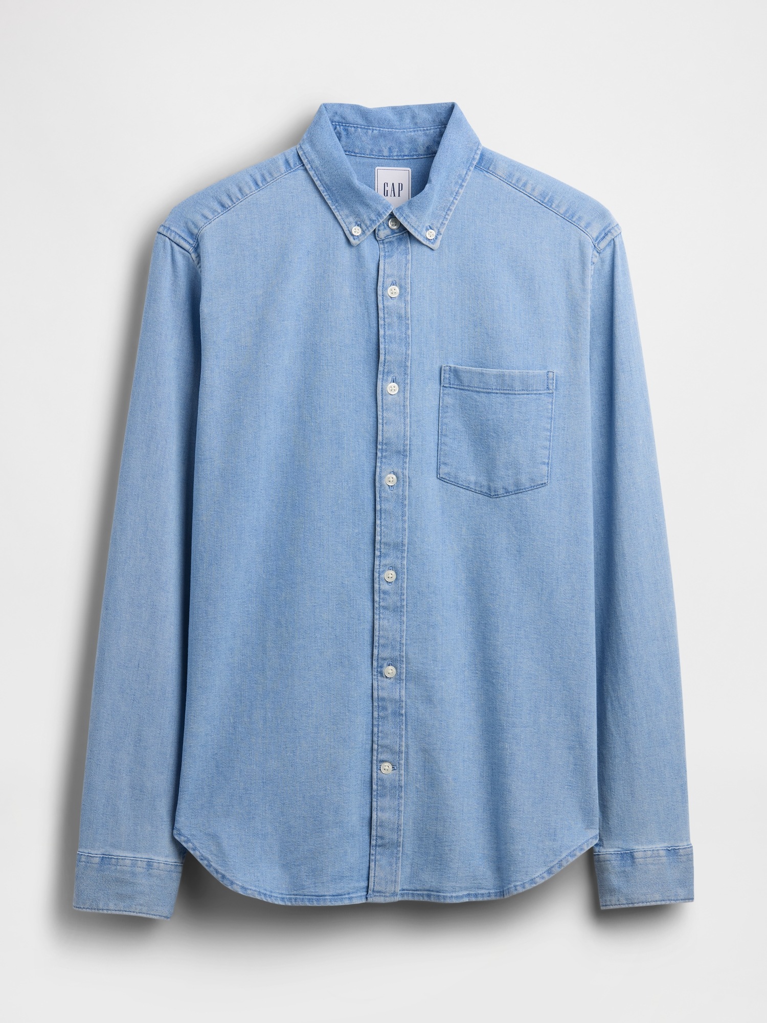 Мужские рубашки Gap Denim Shirt — фото 5