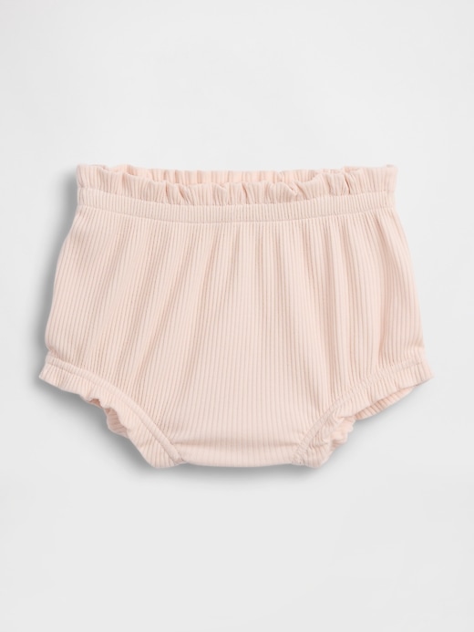 Image number 1 showing, Baby First Favorites TinyRib Pull-On Ruffle Shorts