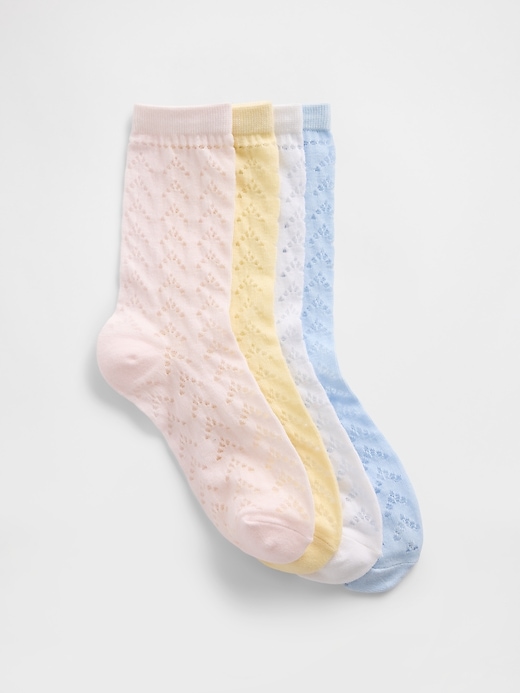 Kids Pointelle Crew Socks (4-Pack) from GAP - $11