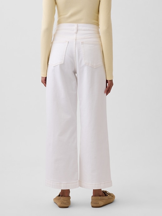 Image number 4 showing, High Rise Stride Wide-Leg Ankle Jeans