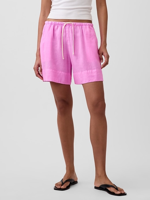 Image number 2 showing, Linen-Blend Easy Shorts
